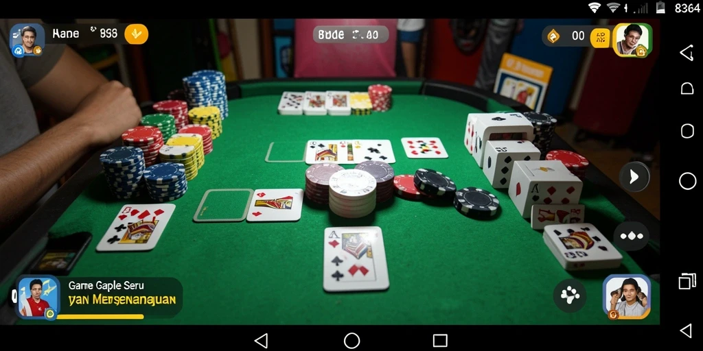 Gameplay Gaple yang seru dan interaktif di 8364.