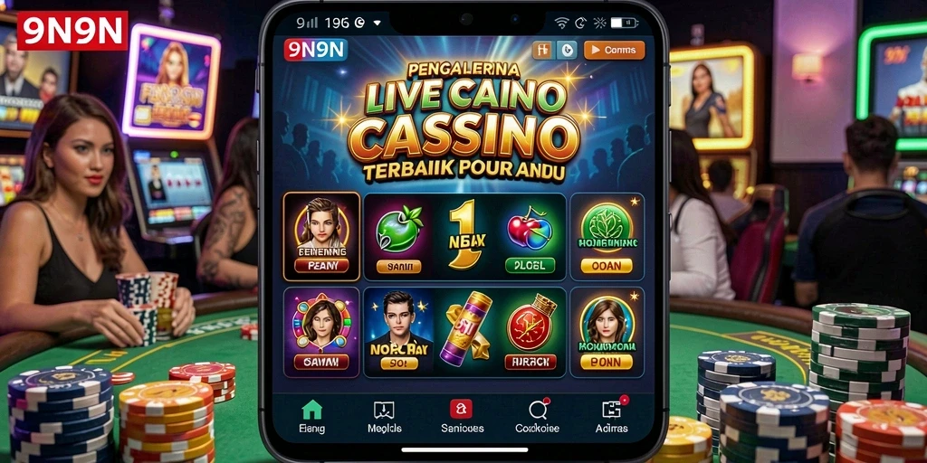 Tampilan gameplay menarik dalam aplikasi 9N9N Live Casino.