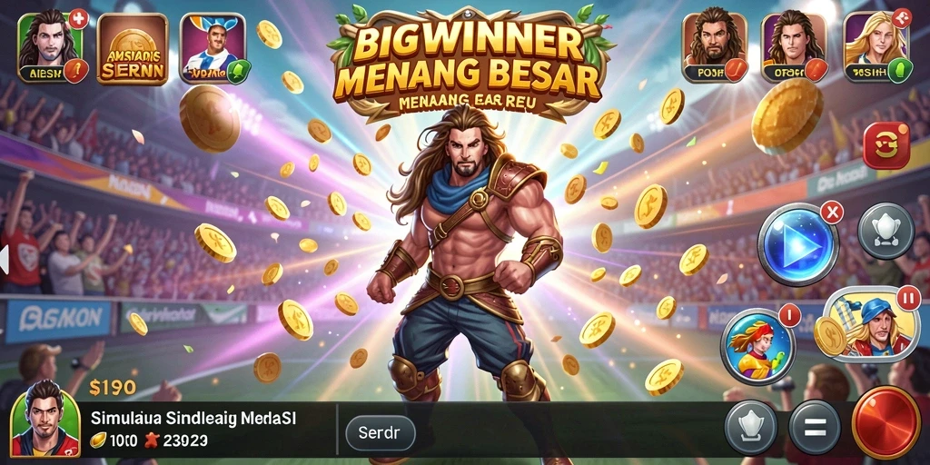 Screenshot gameplay <strong>BIGWINNER</strong> yang menampilkan pengalaman simulasi yang mendebarkan.