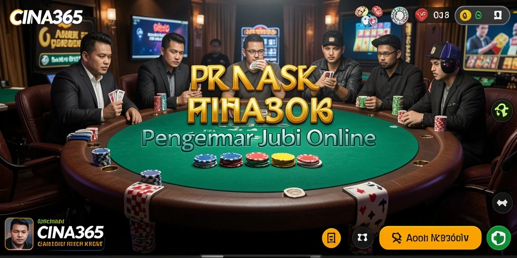 Screenshot utama CINA365 menampilkan aksi intens dalam permainan Poker.