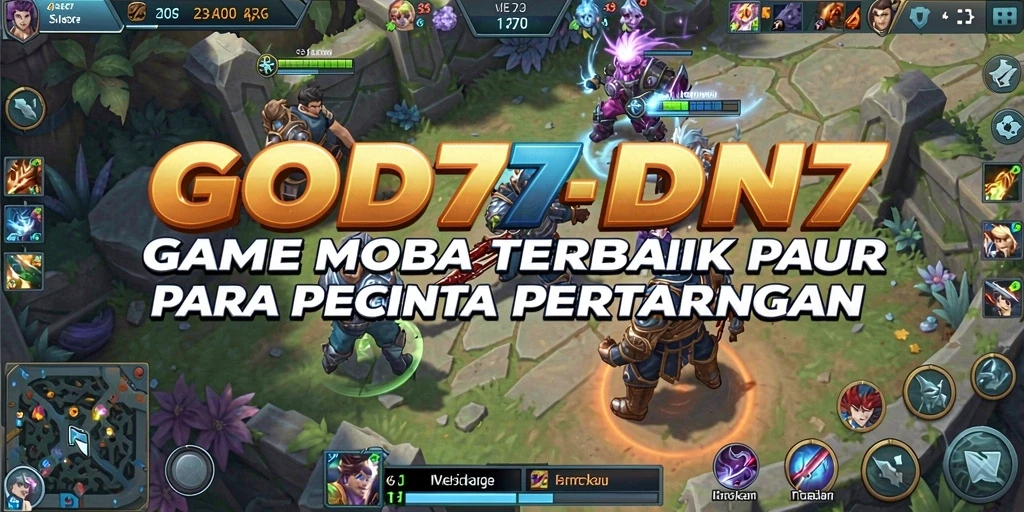 Tampilan gameplay GOD77 yang seru dan kompetitif di arena MOBA.