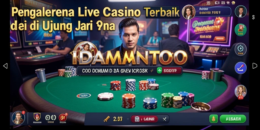 Tampilan gameplay Live Casino IDAMANTOTO yang menarik dan interaktif.