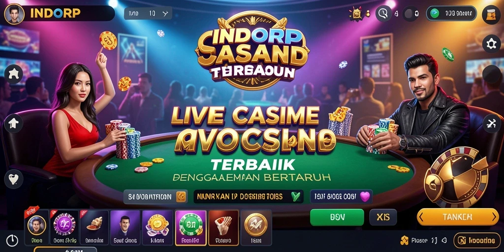 Tampilan gameplay Live Casino yang nyata dan mendebarkan.