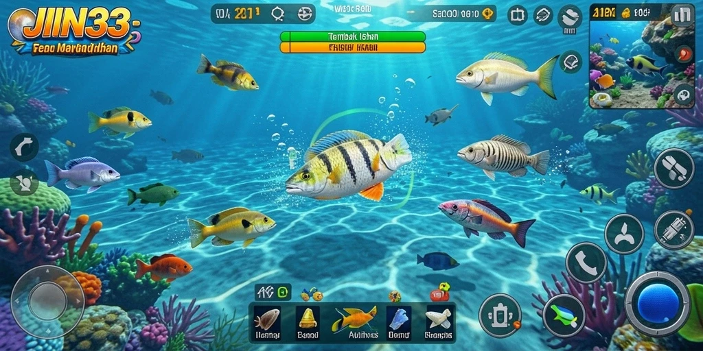 Tampilan gameplay seru di JIN33 dengan ikan beragam dan menantang.