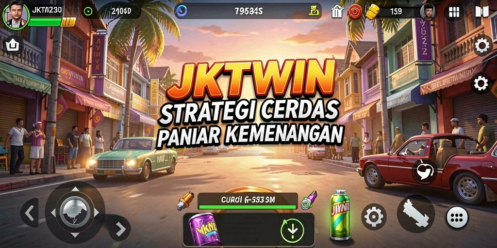 Tampilan menarik dari gameplay strategis JKTWIN.