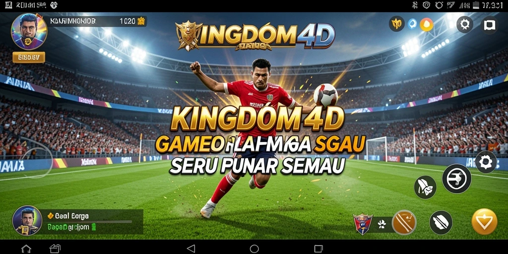 Screenshot KINGDOM4D menampilkan aksi seru dalam pertandingan olahraga.