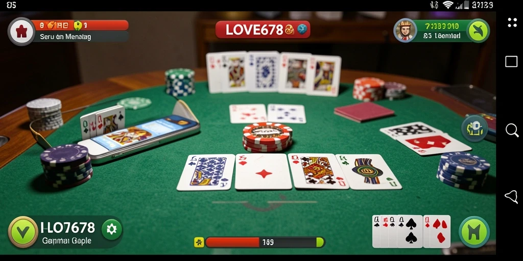 Tampilan gameplay Gaple yang menarik dari LOVE678.
