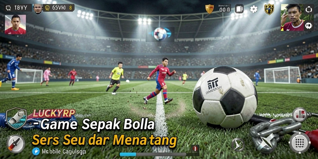 Screenshot gameplay LUCKYRP dengan grafis sepak bola yang memukau.