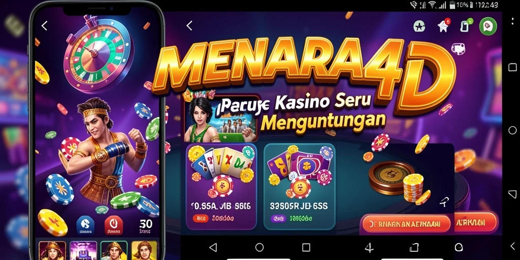 Screenshot gameplay MENARA4D dengan berbagai pilihan permainan Kasino.
