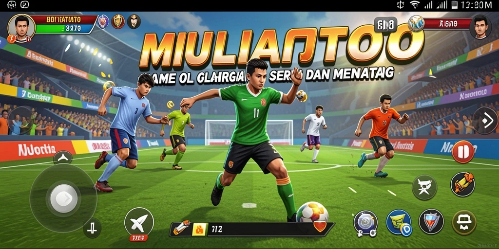 Screenshot gameplay MULIATOTO menampilkan aksi olahraga yang menarik.