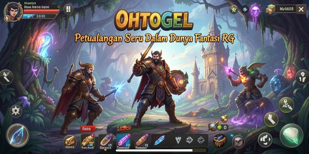 Screenshot OHTOGEL menampilkan aksi seru dalam pertempuran RPG.