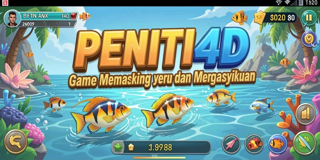 Tampilan gameplay <strong>PENITI4D</strong> yang seru dan memikat saat memancing.