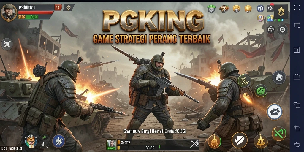 Screenshot PGKING menunjukkan gameplay penuh aksi dan strategi mendalam.
