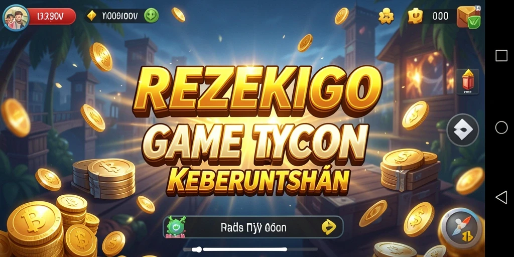 Tangkapan layar gameplay <strong>REZEKIGO</strong> yang menunjukkan keseruan dalam membangun bisnis.