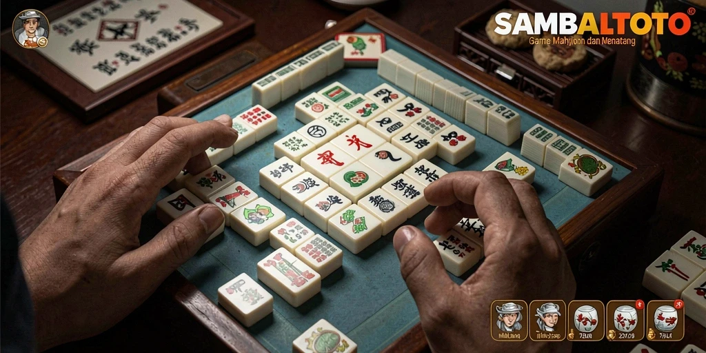 Tampilan gameplay sederhana dan menarik dari SAMBALTOTO Mahjong.