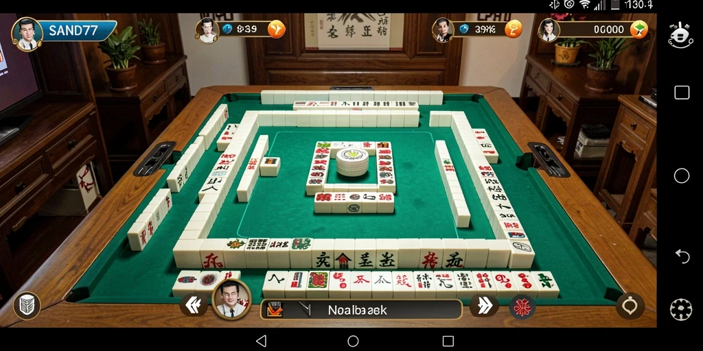 Screenshot SAND77 menampilkan gameplay Mahjong yang menarik.