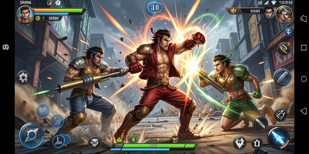 Gameplay seru SR996 dengan pertarungan yang mendebarkan.