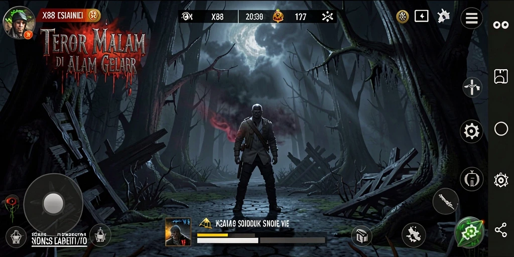 Gameplay X88 yang menegangkan dan mencekam.