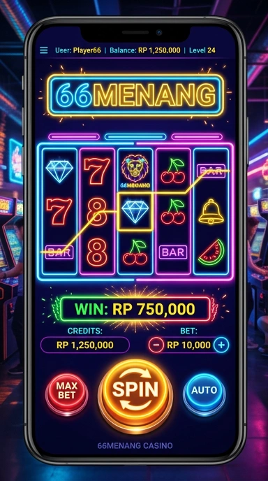 Tampilan antarmuka 66menang yang bersih dan user-friendly.